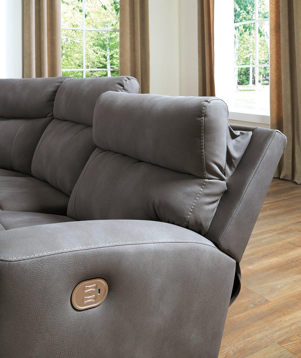 Next-Gen DuraPella Power Reclining Sectional Loveseat with Console