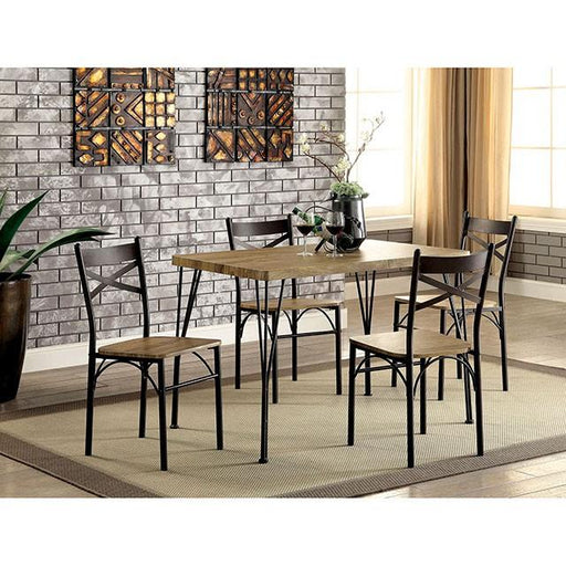 BANBURY Gray/Dark Bronze 5 Pc. 43" Dining Table Set, Gray image