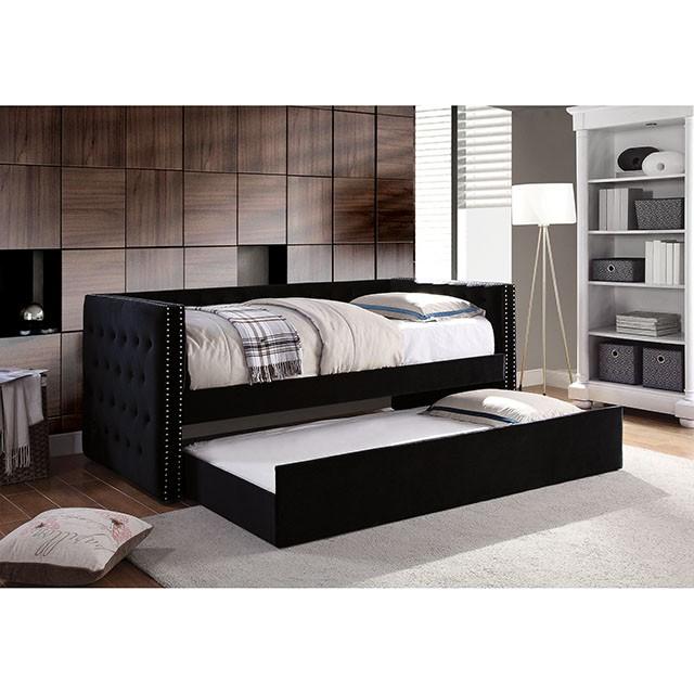 Susanna Black Daybed w/ Trundle, Black