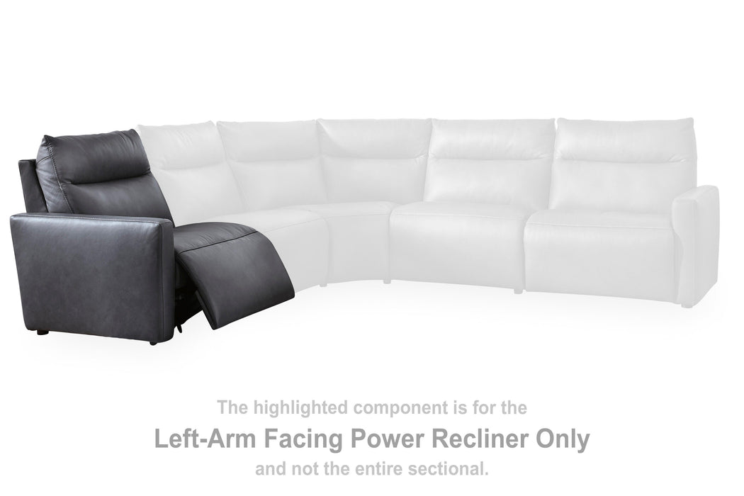 ModZ Power Reclining Sectional Loveseat with Audio Console