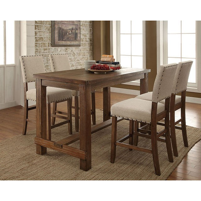 SANIA Rustic Oak Counter Ht. Chair (2/CTN)