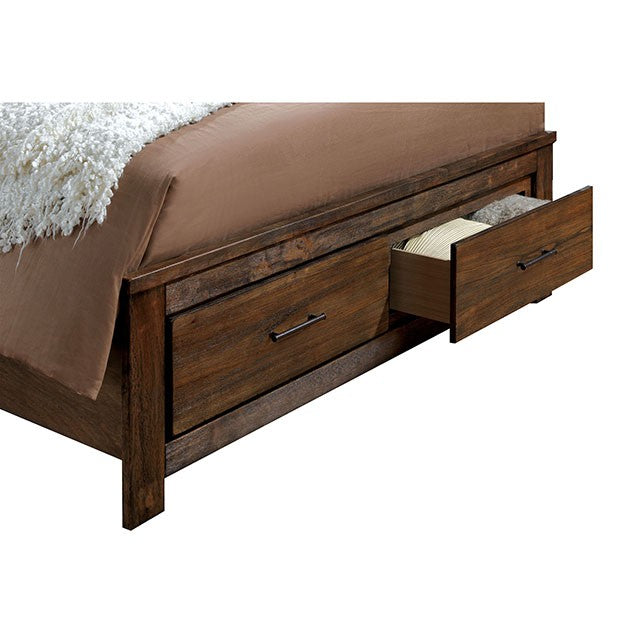 ELKTON Oak QUEEN BED